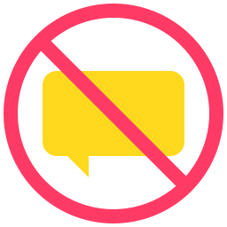 No talking icon
