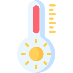 High temperature icon