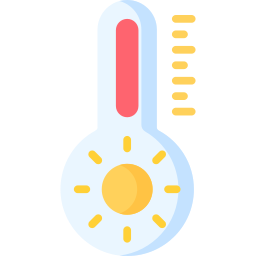 alta temperatura icono