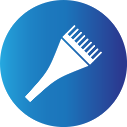 Hair dye brush icon