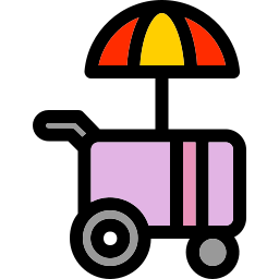 carrito de helados icono