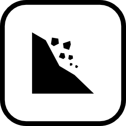 land slide sign icon