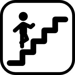 marcher le signe de l'escalier Icône