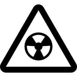 señal radiactiva icono
