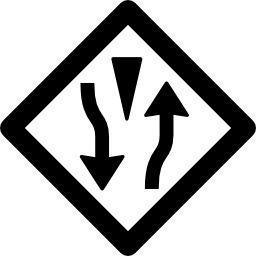 straße erweitert ahead-zeichen icon