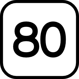 80 limite di velocità icona