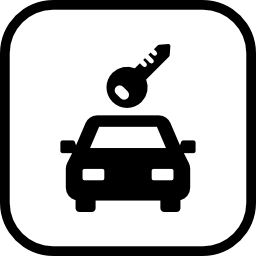 znak wypożyczalni samochodów ikona
