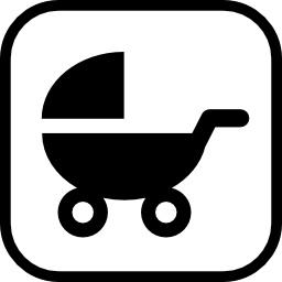 Baby trolley icon