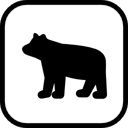 Bear sign icon