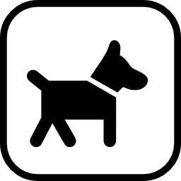 signo de perro caminando icono