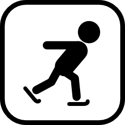 znak jazdy na łyżwach ikona