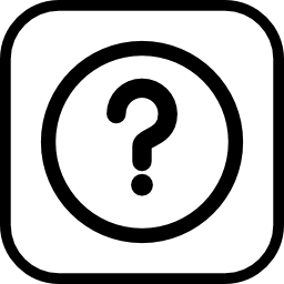 Question mark Button Sign icon