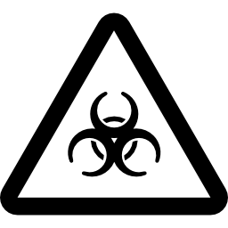 advertencia biológica icono