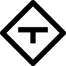 T road intersection  icon