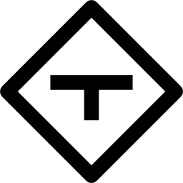 Т-образный перекресток иконка