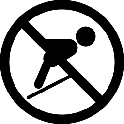 Нет катания на лыжах иконка