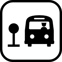 ponto de ônibus escolar Ícone