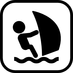 segno di kitesurf icona