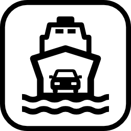 ferry transportant des voitures Icône