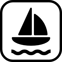 signo de barco de vela icono