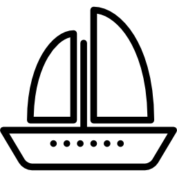 barco a vela navegando Ícone
