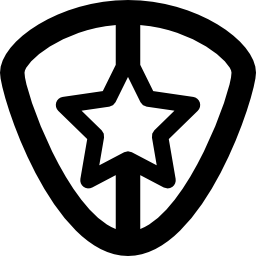 escudo de segurança com estrela Ícone