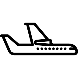 latający samolot pasażerski ikona