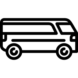 viaje en minibús icono
