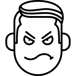 Boy with Anger Face icon