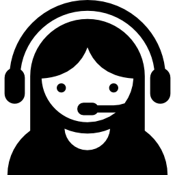 call center frau icon