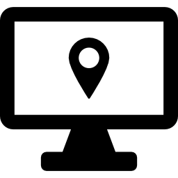 monitor de ubicación icono