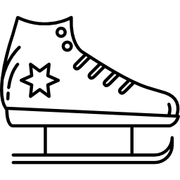 scarpone da pattinaggio sul ghiaccio icona