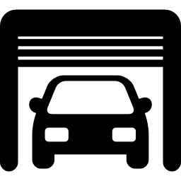 coche en garaje icono