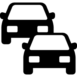 라인에 두 대의 자동차 icon