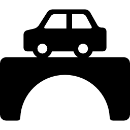 coche en el puente icono