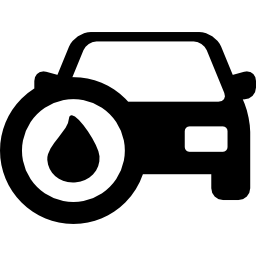 coche con signo de aceite icono