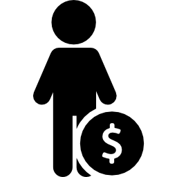 Человек с деньгами иконка