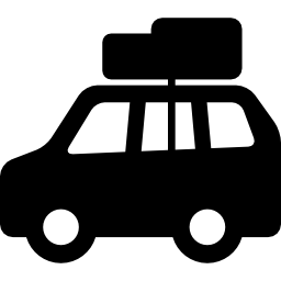 auto con bagagli icona