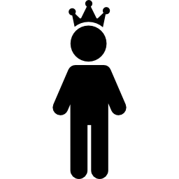 hombre con corona icono