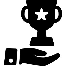 Hand with Champions Cup icon