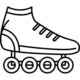 zapato de patinaje en línea icono