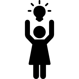 Woman with Idea icon