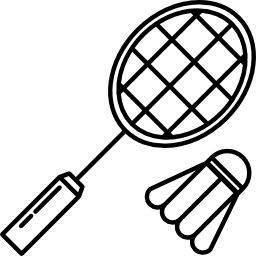 attrezzatura da badminton icona
