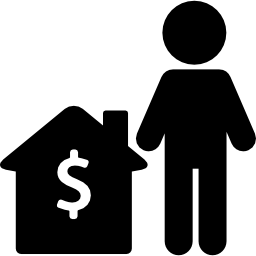 hypothèque et homme Icône