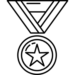 médaille d'or Icône