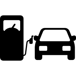 coche en gasolinera icono
