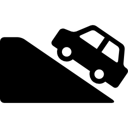samochód na wzgórzu ikona