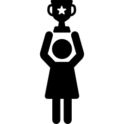 vrouw met beker icoon