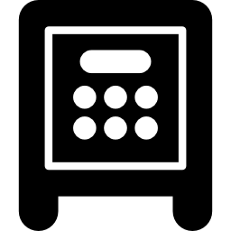 caja de seguridad bancaria icono