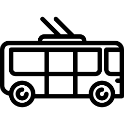 trolejbus skierowany w prawo ikona